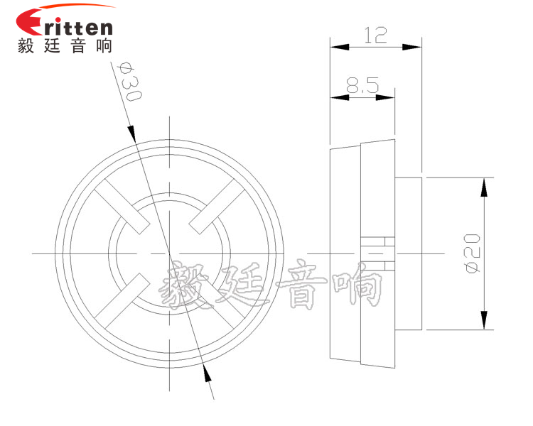 30mm3瓦高音學(xué)習(xí)機喇叭成品圖 學(xué)習(xí)機、多媒體高音喇叭廠家成品圖